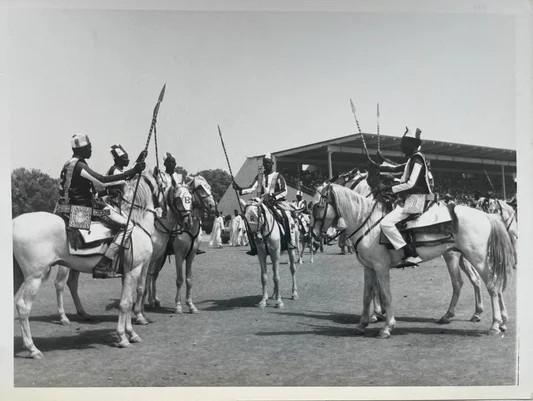 Festival participants on horseback